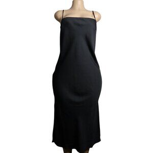 #750 A New Day Women’s Small Black Silk Midi  Dress, NWT